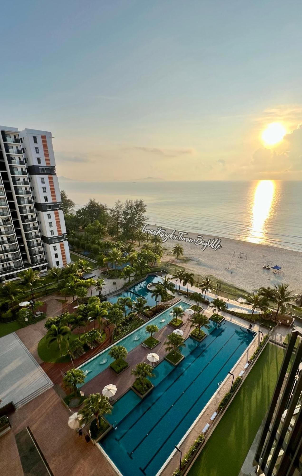 Sea View & Pool View & Wifi & Netflix At Iman Kazoku Timurbay Ville Studio 2Bdr Kuantan Buitenkant foto