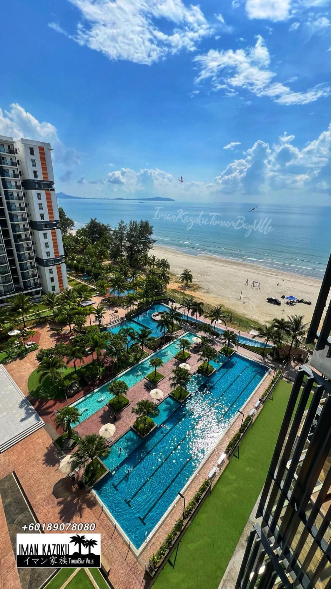 Sea View & Pool View & Wifi & Netflix At Iman Kazoku Timurbay Ville Studio 2Bdr Kuantan Buitenkant foto